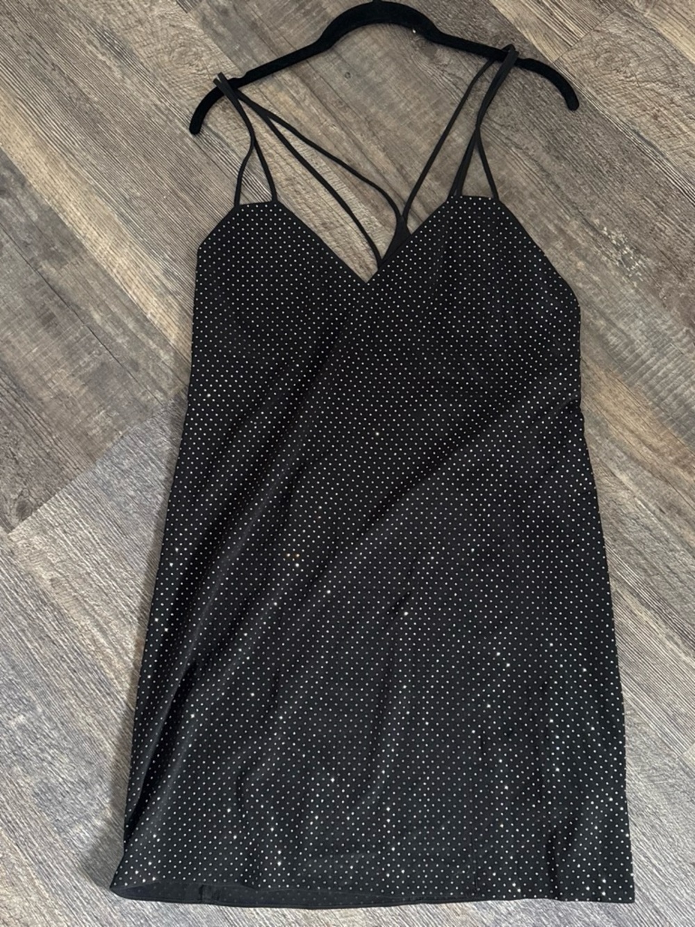 Zadig & Voltaire Black Rhinestone Slip Dress w